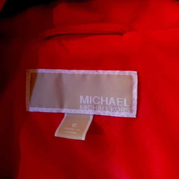 Michael Kors weather resistant jacket, size small, color coral. - Picture 3 of 6
